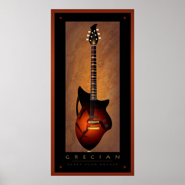 Grecian Art Gitarre Poster KAKruger (Vorne)