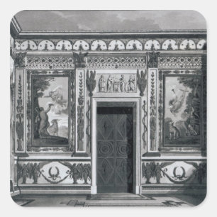 Grecian Salon, von "Architectural Quadratischer Aufkleber