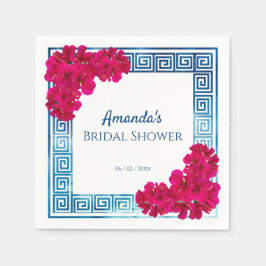 Grecian Wasserfarbe + Rosa Brautparty Serviette