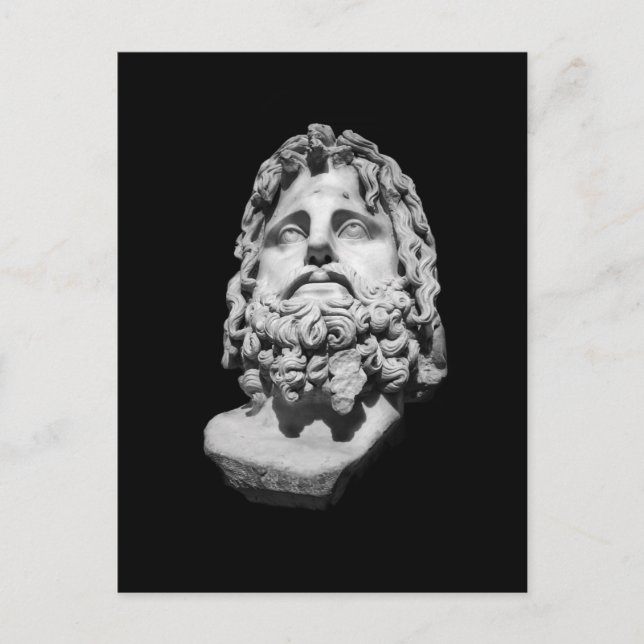 Greco Roman Bust Feiertagspostkarte (Vorderseite)