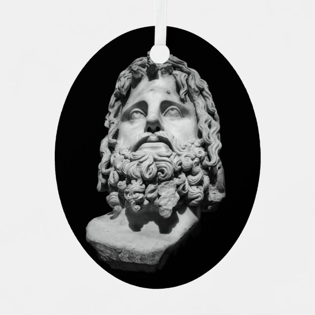 Greco Roman Bust Ornament Aus Metall (Vorderseite)