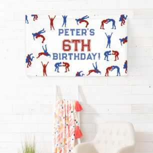 Greco Roman Freestyle Wrestling Kindergeburtstag Banner