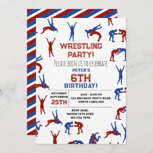 Greco Roman Wrestling Kindergeburtstag Party Theme Einladung