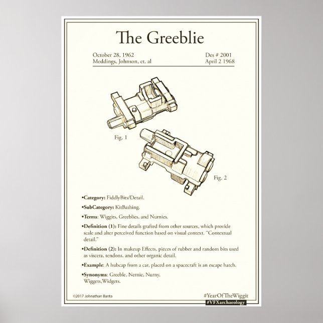 Greeblie 24" x 20", Value Poster Paper (Matte) (Vorne)