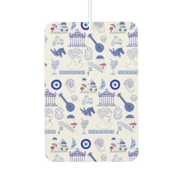 Greece Blue and White Autolufterfrischer (Vorderseite)