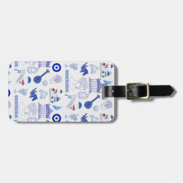 Greece Blue and White Gepäckanhänger