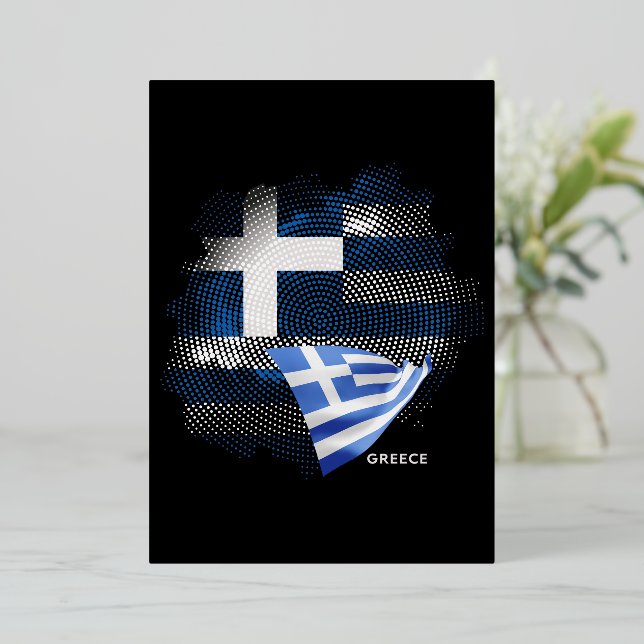 Greece flag folieneinladung (Stehend vorne)