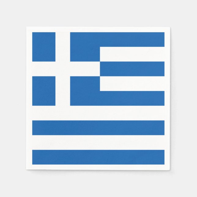 Greece flag Paper Napkin Serviette (Vorderseite)