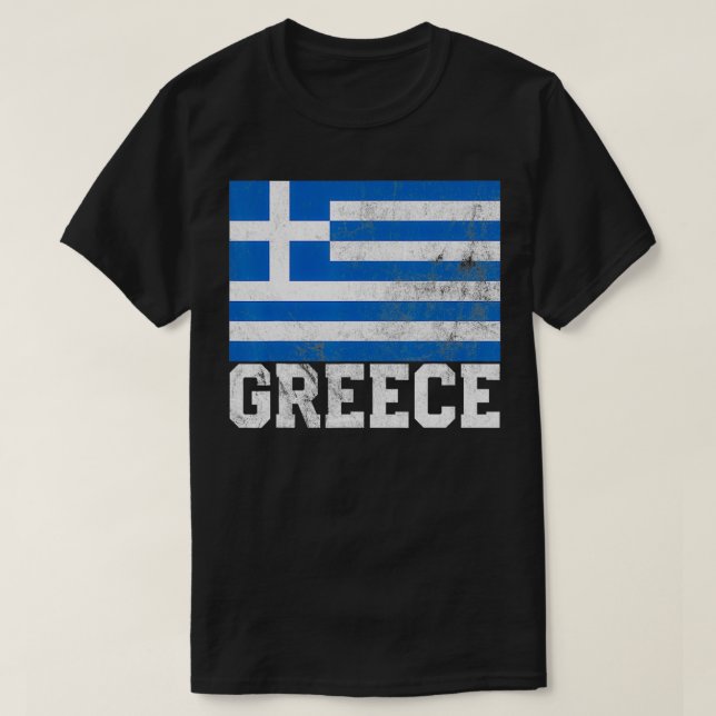 Greece Greek Flag Gift T  Home Souvenir Men Women  T-Shirt (Design vorne)