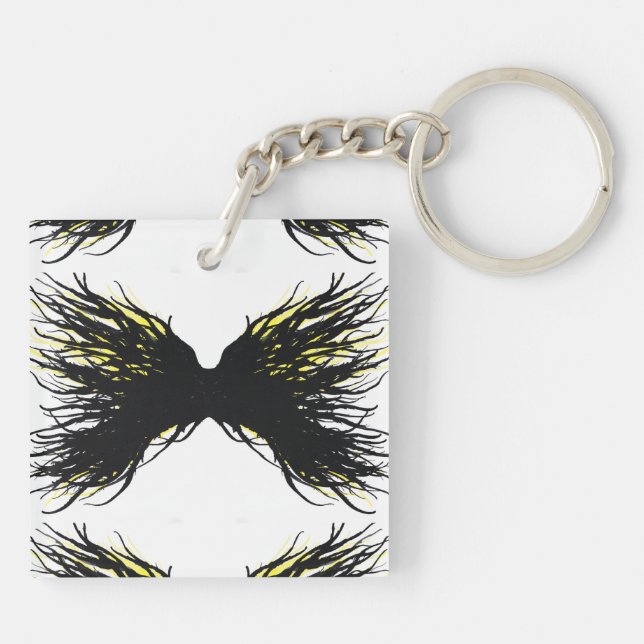 Greed Abstract 7 Deadly Sins Alcohol Ink Art Schlüsselanhänger (Rückseite)