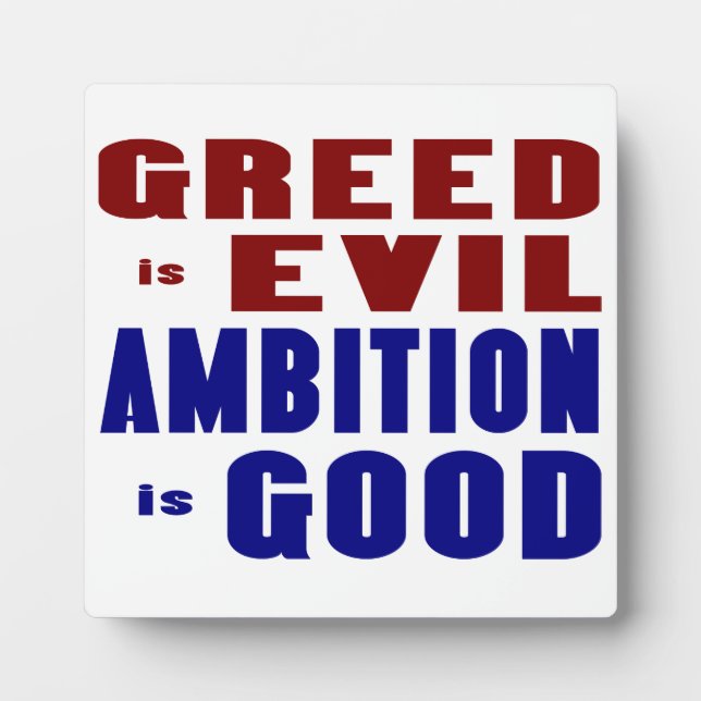 Greed and Ambition Fotoplatte (Vorderseite)