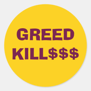 GREED KILL$$$ Aufkleber