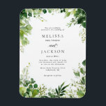 Greeen Branches Border Wedding Magnet<br><div class="desc">Greeen Branches Border Wedding Design - Ideal für alle,  die Lieben Grün für ihre Hochzeit Hauptthema</div>