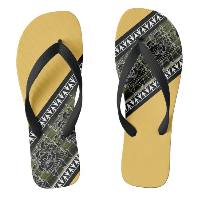Greek Black Figur Troop Flip Flops (Fußbett)