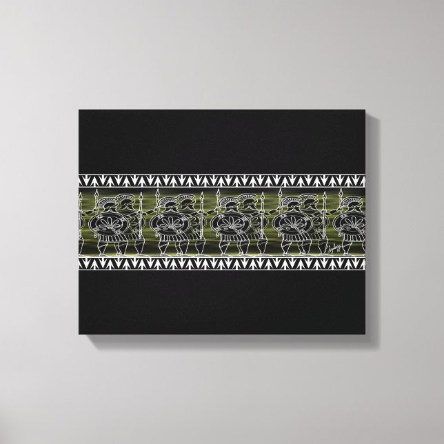 Greek Black Figur Troop Leinwanddruck (Vorderseite)