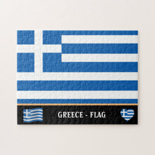 Greek Flag & Greek country / Greece Puzzle