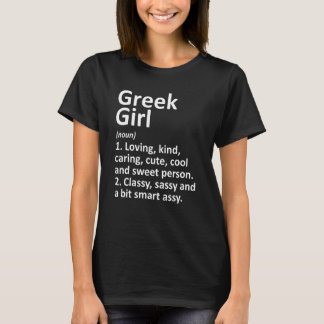 GREEK GIRL GRIECHENLAND Gift Funny Country Zuhause T-Shirt