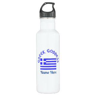 Greek Goddess and Flag of Greece Personalized  Edelstahlflasche