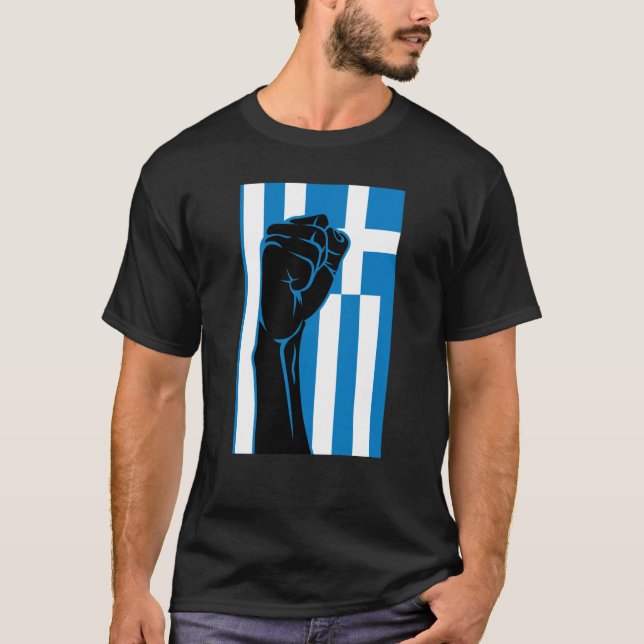 Greek Key Greek Pride OPA Hellas Greece Greek Flag T-Shirt (Vorderseite)