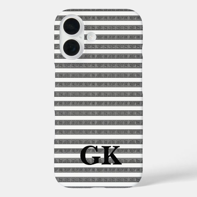 Greek key meander pattern personalized Case-Mate iPhone hülle (Rückseite)