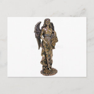 GREEK LADY FORTUNA STATUE POSTKARTE