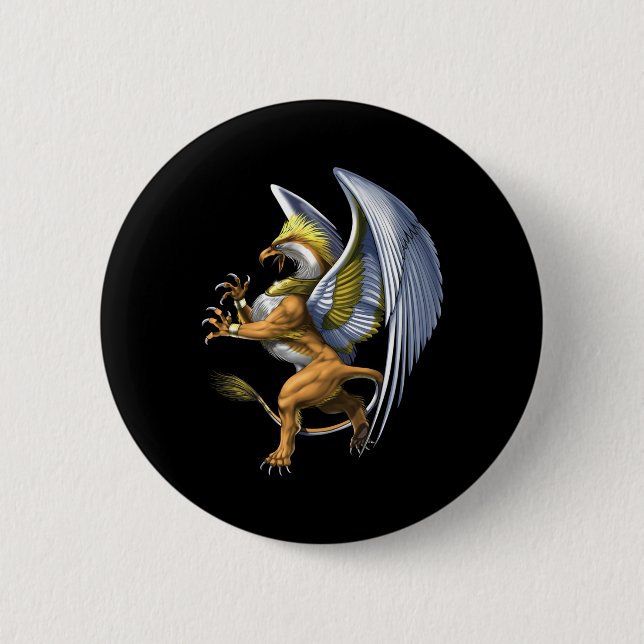 Greek Mythology Griffin Button (Vorderseite)