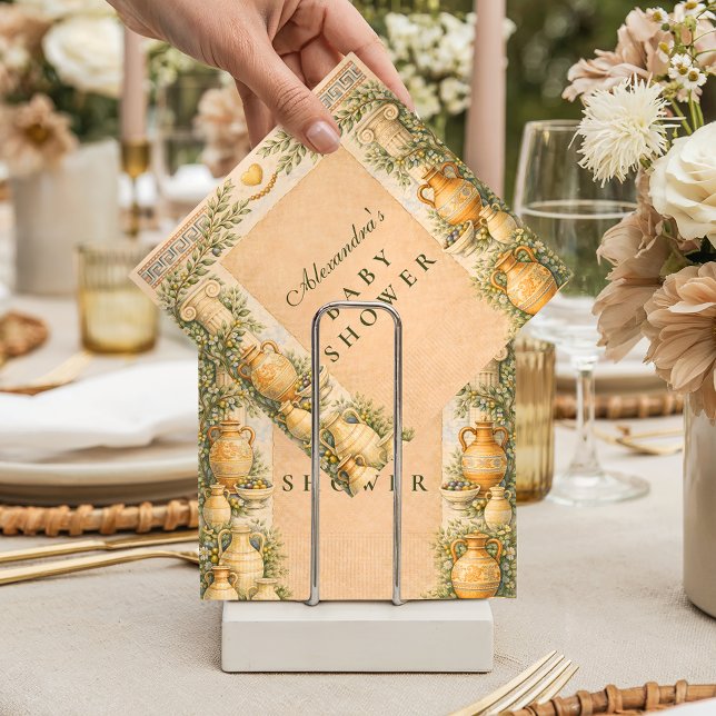 Greek Olive Baby Shower Serviette (Von Creator hochgeladen)