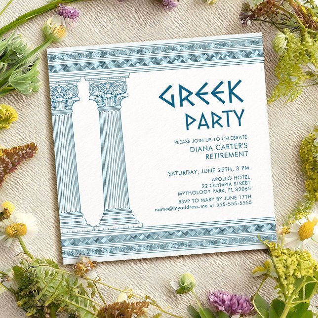 Greek Retirement Party in blue (Von Creator hochgeladen)
