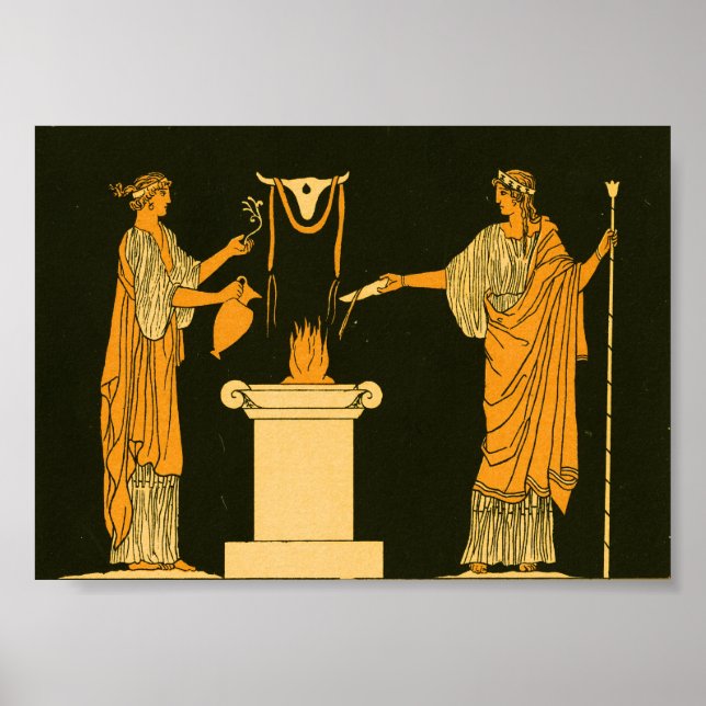 GREEK Vintag Gods Motif Poster (Vorne)