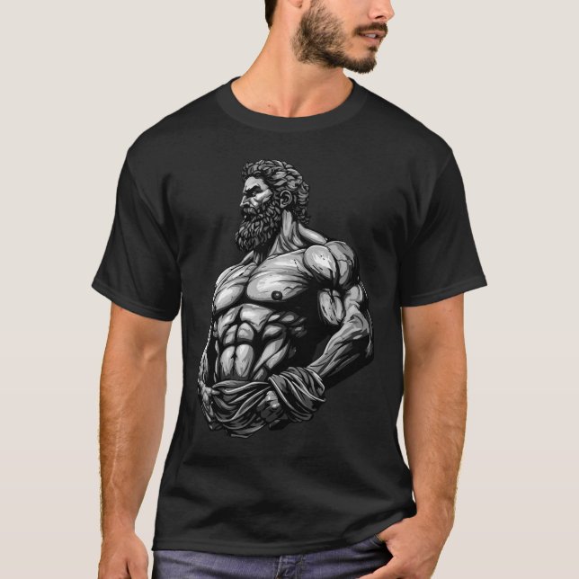 Greek Warrior Bodybuilding Gym Muscles Fitness  T-Shirt (Vorderseite)