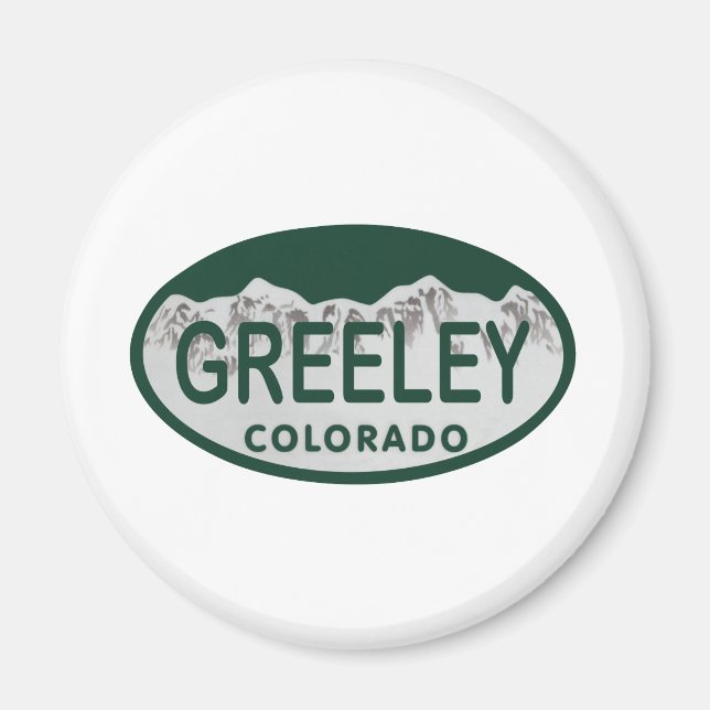 Greeley Licence Oval Magnet (Vorne)
