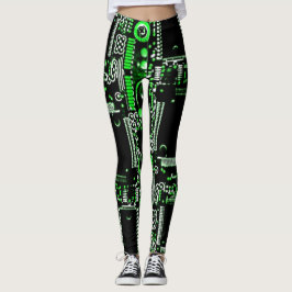 Green 2 in allen Leggings