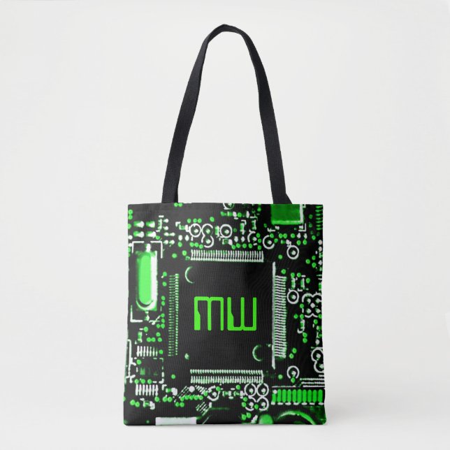 Green 2 Monogramm Totbeutel grün hinten (Vorderseite)