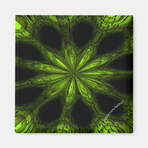 Green 2 Zoll Square Magnet