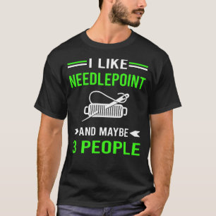 Green 3 People Needlepoint Leinwand T-Shirt
