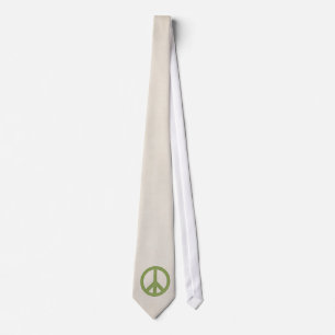 Green 4 Peace Symbol Design Männer-Krawatte Krawatte