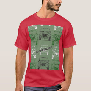 Green 4x4-Seite Wiederholungsmuster T-Shirt