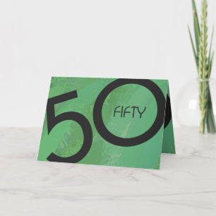 Green 50 Decade Geburtstag Karte