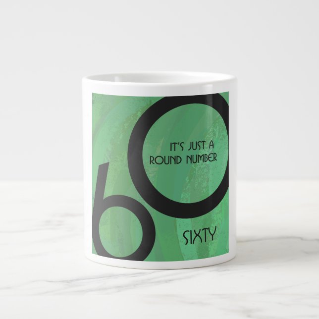 Green 60 Decade Geburtstag Jumbo-Tasse (Vorderseite)