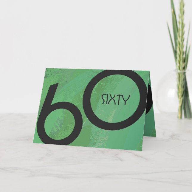 Green 60 Decade Geburtstag Karte (Vorderseite)
