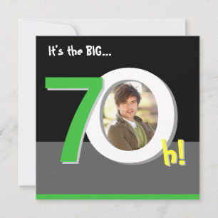 Green 70. Big 7-Oh! Geburtstagspartei von Foto-Vor Einladung