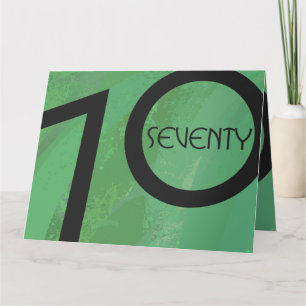 Green 70 Decade Birthday Karte