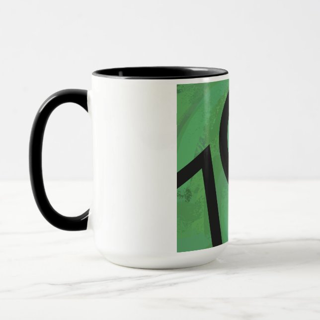 Green 70 Decade Geburtstag Tasse (Links)