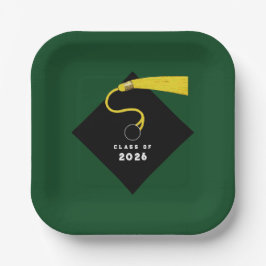 Green Abschluss 2025 Party Pappteller