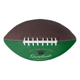 Green Abschluss Custom High School Graduate Football