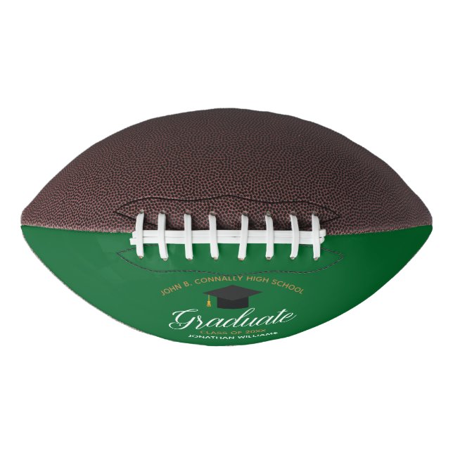 Green Abschluss Custom High School Graduate Football (Vorderseite)
