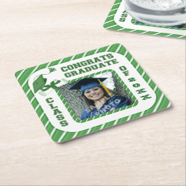 Green Abschluss Graduate School Party Untersetzer