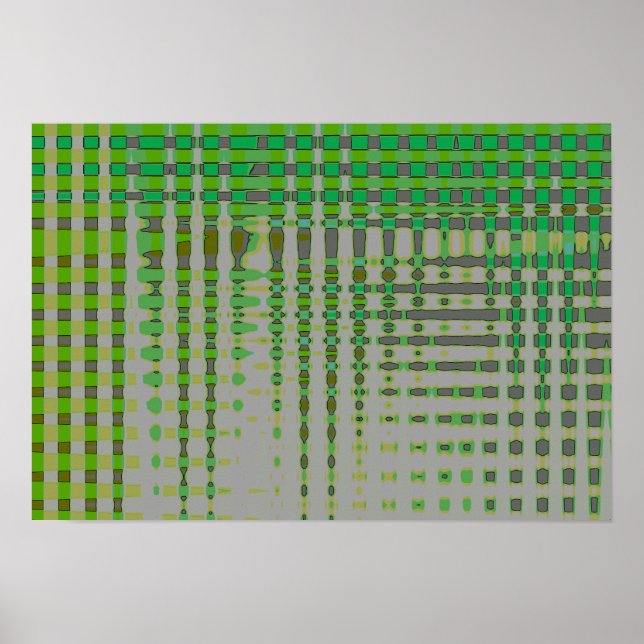 Green Abstract Art 1003 Poster (Vorne)