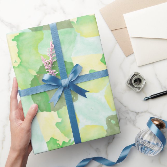 Green abstract art Magical wallpaper Geschenkpapier (Schenken)