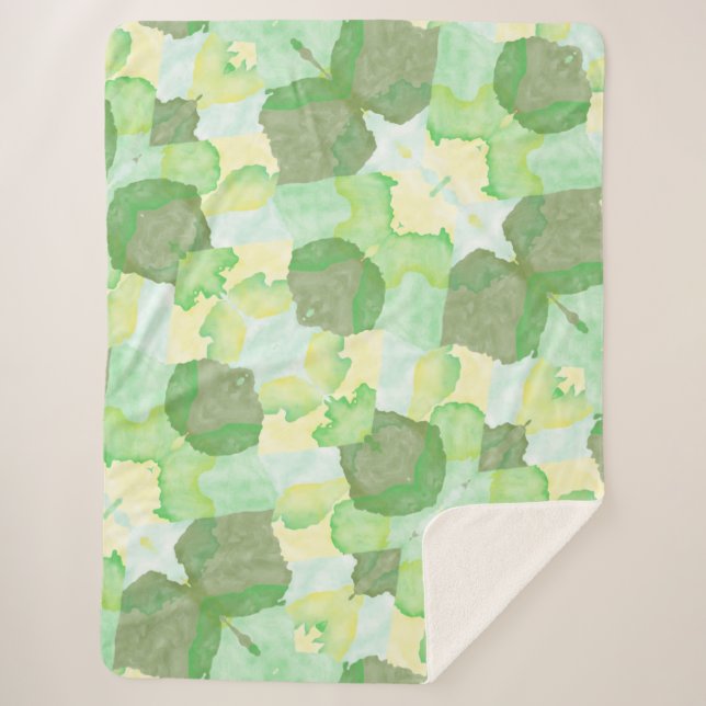 Green abstract art Magical wallpaper Sherpadecke (Vorderseite)
